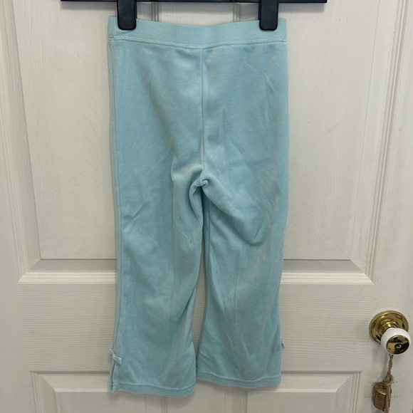 NWT Gymboree My Best Friend line blue velour bow yoga pants size 4 - Picture 3 of 3